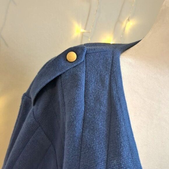 Vintage 1990s Lizsport Knit Cardigan Sweater Double Breasted Nautical Preppy SP - Picture 8 of 11